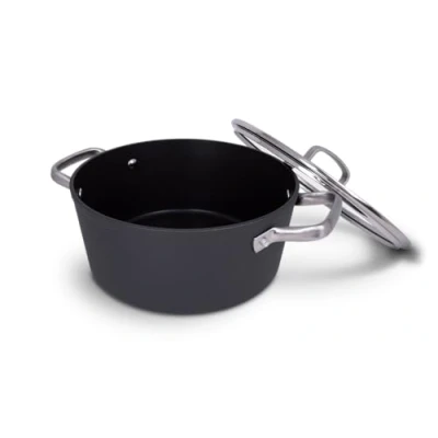 Imagen de Arcos Serie Samoa Cacerola Antiadherente 16 cm y 1,5 L Full Induction Apta cualquier cocina Asas Acero Inoxidable Efecto Frio Sistema ahorro energético lavavajillas Color Negro