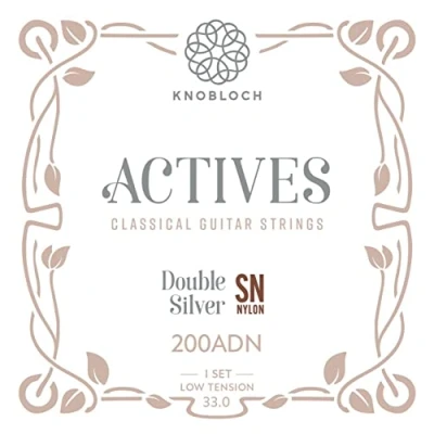 Imagen de KNOBLOCH STRINGS cuerdas de Guitarra Española 200ADN Actives Double Silver Tensión Media Baja 33.0 Bajos Brillantes y Agudos Matizados Equilibrio Resonante Juego Flamenca Clásica
