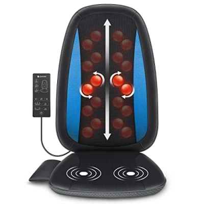 Imagen de Comfier Respaldo de Masaje Shiatsu con Calor, Masajeador Cojín Asiento Vibración, Profundo para Toda la Espalda, Cintura, Caderas y Muslos en Casa, Oficina, Regalo Ideal…