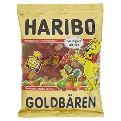 Imagen de Haribo Osos Dorados, Gomitas de Fruta, Gominolas, Ositos Goma, En Bolsa, 1 kg