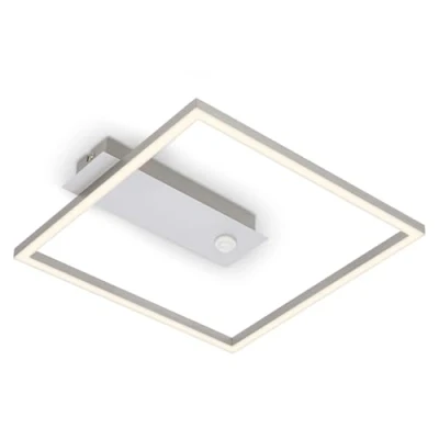 Imagen de Briloner Plafón LED con sensor Nici cuadrado aluminio