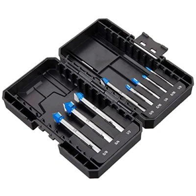 Imagen de Marca Amazon Denali Juego de brocas carburo Punta Brad, 8 Unidads, Metalizado