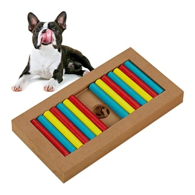 Imagen de Relaxdays Intelligenzspielzeug für Hunde Juguete Inteligencia Perro, Estimulación Olfativa, Ocultar Premios, Interactivo, 3x28,5x15cm, Multicolor, Tablero de Fibras