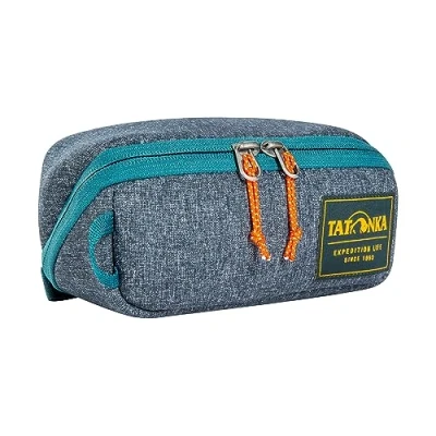 Imagen de Tatonka Neceser Square Zip Pouch S (1L) Bolsa de Lavado Plegable con 2 Bolsillos Malla Cremallera, sin PFC/PFAS, 8 x 19 7 cm (Azul Marino)