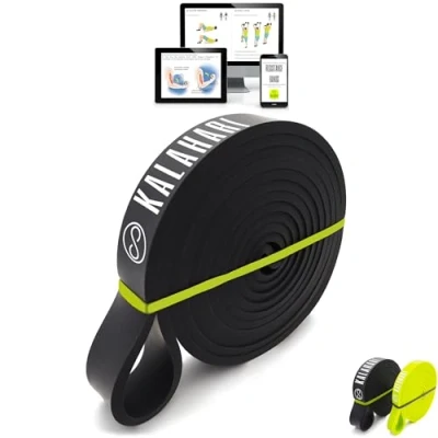 Imagen de Kalahari Bandas de Resistencia Set más Ebook Ejercicios en Español Cintas Elasticas Musculación y Fitness para Entrenamiento Fuerza, Dominadas, Estiramiento, Fisioterapia Gomas Power Band