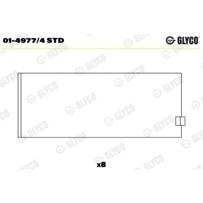 Imagen de Cojinete de biela GLYCO 01 4977/4 STD