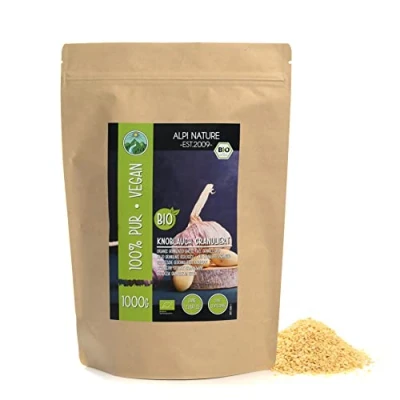 Imagen de ajo granulado ecológico (1kg), procedente de agricultura ecológica certificada, testado en laboratorio, 100% puro y natural