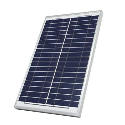 Imagen de TEMPO DI SALDI Panel solar fotovoltaico monocristalino de 20 W 21 V con pinzas sujeción