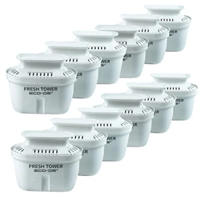 Imagen de ECODE® Filtro para Dispensador de Agua Fresh Tower. Compatible con otras marcas, Duración 2 meses por filtro. 12 Unidades