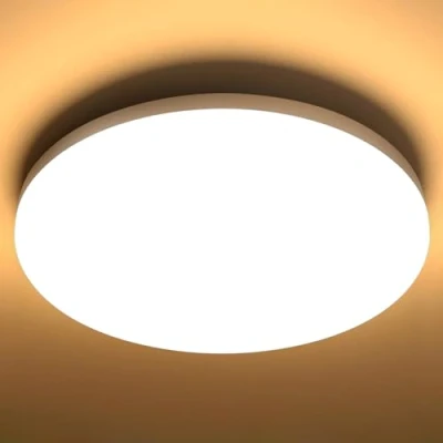 Imagen de genatu Plafoniera LED Soffitto Baño IP65 Impermeable, 17W 2335lm (Equiv. 150W), Blanco Cálido 3000K, Redondo Ø22cm Iluminación para Baño/Cocina