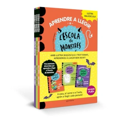Imagen de Aprendre a llegir l&#039;Escola de Monstres Pack Amb els llibres 7, 8 i 9: lletra MAJÚSCULA (llibres per nens partir 5 anys) (Montena)