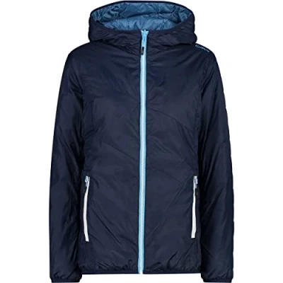 Imagen de CMP Chaqueta reversible de mujer con capucha fija, Cielo azul polvoriento, M