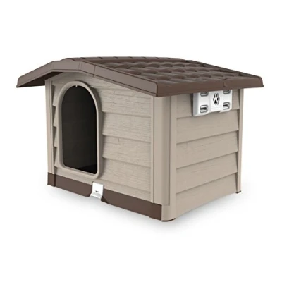 Imagen de Bama Casa para Perros Bungalow Tamaño Mediano Beige 89 x 75 62 cm Plástico Base Removible Techo Ajustable Sistema de Unión Sencillo