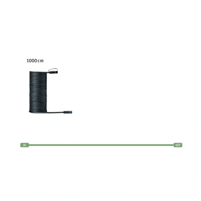 Imagen de Paulmann 94277 Plug &amp; Shine Cable IP68 (10 m, conector hembra), color negro