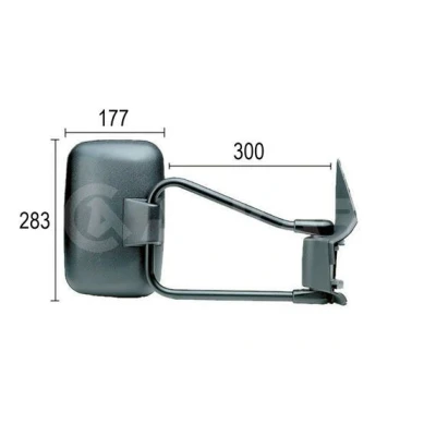 Imagen de Espejo retrovisor Alkar 9202962 derecha manual convexo para vehíc. con volante a la izquierda MERCEDES BENZ: Sprinter 2 T Furgón, Bus