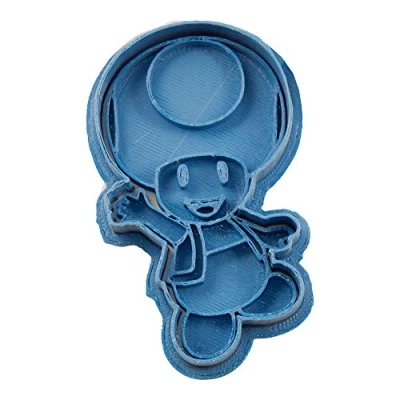 Imagen de Cuticuter Toad Mario Bros Cortador de Galletas, Plástico, Azul, 8x7x1.5 cm