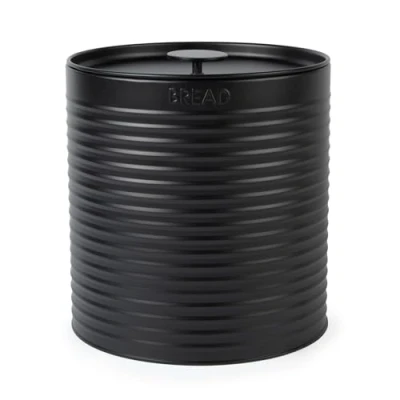 Imagen de Russell Hobbs RH03269EU7 Ribbed Panera Caja de pan metal, Recipiente cocina grande, Almacenamiento en la encimera, Acero duradero con recubrimiento polvo, Fácil limpiar, Negro