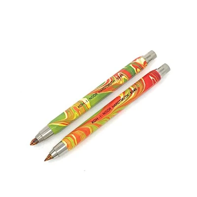 Imagen de KOH I NOOR Caso Lápiz/portaminas de metal con sacapuntas Mina 5.6 mm Magic (Multicolor) Arco iris lápiz Varias opciones 2 Magicstifte carbón