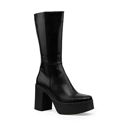 Imagen de LAMODA Holer Back Wide Fit, Botas Mid Calf Mujer, Color Negro, 36 EU