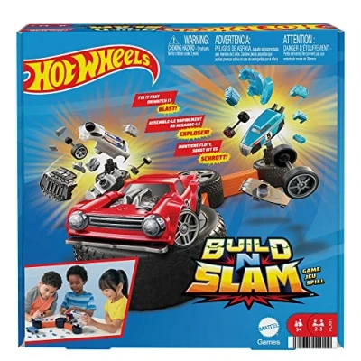 Imagen de Hot Wheels Mattel Games Construye y Destruye Juego de Mesa Coches, +4 años (Mattel HLX91)