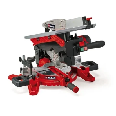 Imagen de Einhell sierra ingletadora y tronzadora mesa TE MS 216 T (1500W, hoja de Ø216mm, ancho corte 120mm, profundidad 55mm, incl. láser línea corte, func. circular mesa)