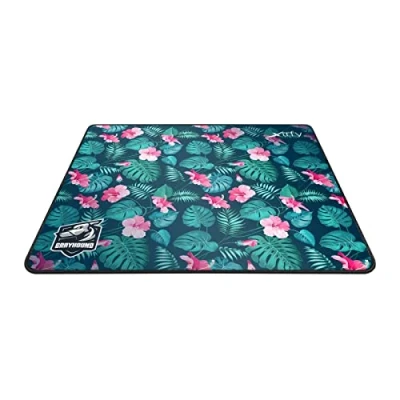 Imagen de Xtrfy GP1, Alfombrilla de Ratón Gaming Tela (460 x 400 4 mm), Excelente Deslizamiento, Bordes Cosidos, Parte Inferior Antideslizante, Lavable a Máquina, Tropical Edition