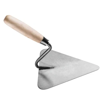 Imagen de HARDY Paleta Triangular Para Albañilería Enlucido Alisado Yeso Pegamento Herramientas Mango Construcción de Madera Renovación Trabajos Espátula Aplicar Tamaño 22 cm