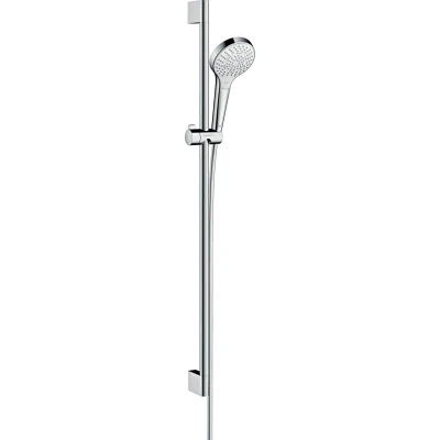 Imagen de Hansgrohe 26571400 Croma Select S 110 Multi set de ducha, 0,90m, 3 tipos chorro, ahorro agua, blanco/cromo