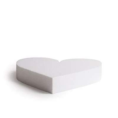 Imagen de Decora POLYSTYRENE Heart POLIESTIRENO CORAZÓN 15X5H CM, Hueso, 15 x 5 cm