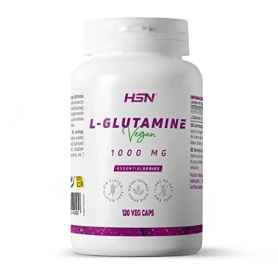 Imagen de Glutamina en Cápsulas 1 cápsula = Gramo de Pura HSN 120 Vegetales por Envase 4 Gramos L Dosis Diaria No GMO, Vegano, Sin Gluten
