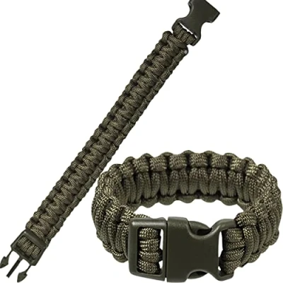 Imagen de Mil Tec Pulsera de paracaídas supervivencia ancha, color verde oliva