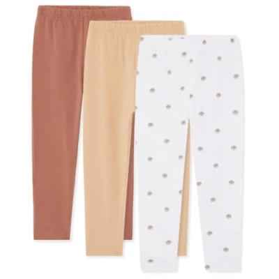 Imagen de Bramble &amp; Bear Leggins Bebé y Niño/Niña Pequeño/a (Pack de 3) Suaves Unisex para Bebés 0 a 3 Años Algodón Orgánico con Cintura Elástica Ropa Cómoda, Bonita Cálida