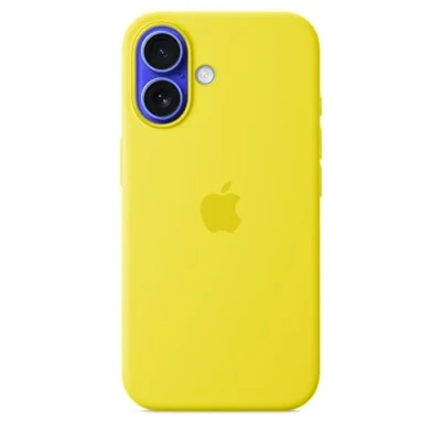 Imagen de Apple Funda de silicona con MagSafe para iPhone 16, Amarillo carambola