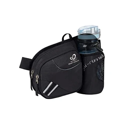 Imagen de Waterfly Riñonera Running Deportiva Hombre Mujer con Soporte para Botellas Bolsa de Cintura Correr Senderismo (Azul Oscuro)