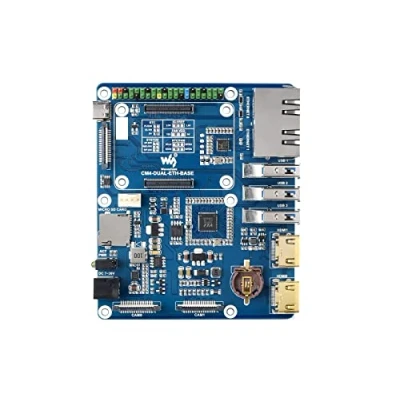 Imagen de Waveshare Dual Gigabit Ethernet Base Board Designed for Raspberry Pi Compute Module 4