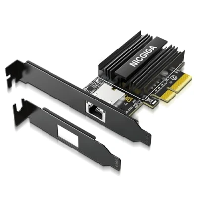 Imagen de 10G Base T PCI e Network Card, Marvell AQC113 Controller, NICGIGA 10Gb Ethernet Adapter Support WOL, 10Gbe RJ45 Port Nic Windows10/11/Windows Server/Linux