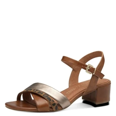 Imagen de Marco Tozzi Sandalias tobilleras, Mujer, Talla: 39, Cognac comb Zapatos