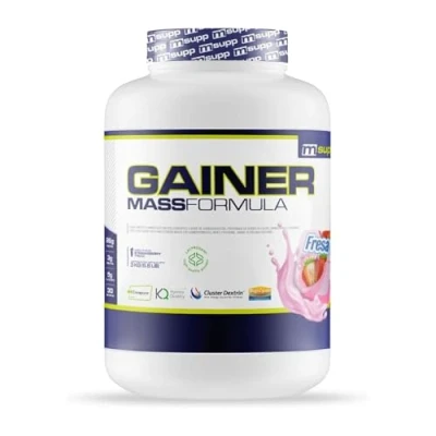 Imagen de MM SUPPLEMENTS Gainer Mass Formula 3 Kg Sabor Fresa Aumenta Masa Muscular Proteína Suero de Leche y Caseína Micelar L Glutamina Kyowa Creatina Creapure Mezcla Carbohidratos