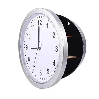 Imagen de caja fuerte de reloj, Reloj pared secreto oculto contenedor seguro para dinero Almacén joyas Objetos valor Almacenamiento efectivo con oculta efecti