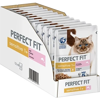 Imagen de Perfect Fit 363265 85 g Comida húmeda para gatos, Pack de 12 x (Pescados, Senior)