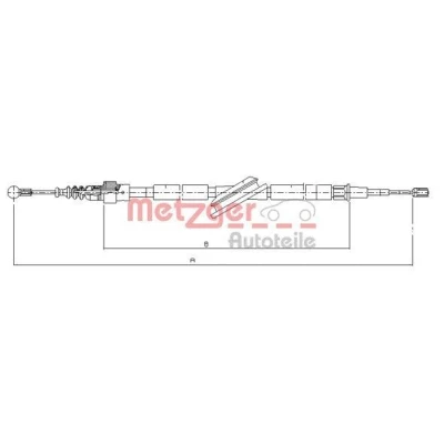 Imagen de METZGER 10.7506 Cable de Freno Mano Atrás izquierda, derecha, izquierda 1723/1090 Discos COFLE VOLKSWAGEN: Golf 4, New Beetle Hatchback