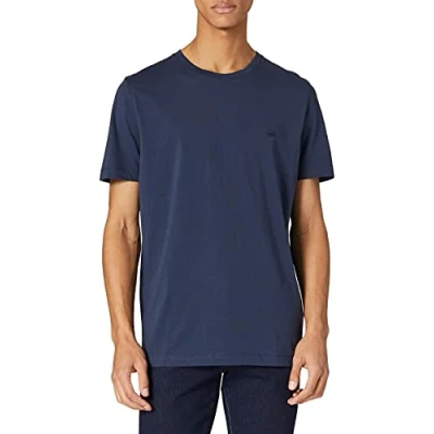 Imagen de Camel Active Camiseta básica de Manga Corta con Cuello Redondo, Azul Oscuro, S para Hombre