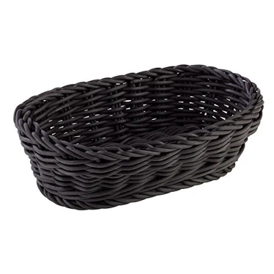 Imagen de cesta APS, ovalada &quot;PROFI LINE&quot; cesta, de mimbre polipropileno dimensiones: 19 x 12 cm/altura: 6 cm/color: negro
