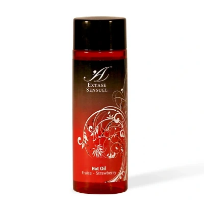 Imagen de Aceite de masaje con sabor a fresa Hot oil efecto calor y Extase Sensual