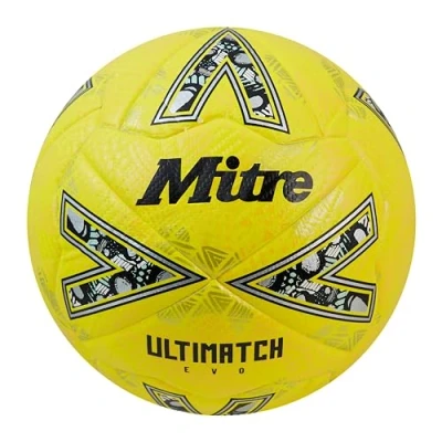 Imagen de Mitre Ultimatch Balón de fútbol, Control Mejorado, Durabilidad, Buena precisión, Talla 4, Amarillo flúor/Amarillo Reflector/Dorado