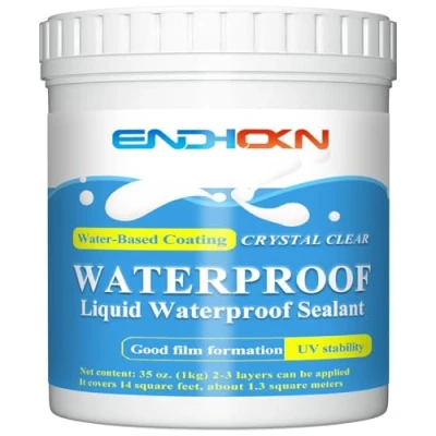 Imagen de Impermeabilizante Transparente, Endhokn 1KG Hidrofugante Invisible, Sellador Fugas Agua, Waterproof Anti Leakage, Impermeable Transparente Revestimiento Adhesivo para Interiores y Exteriores