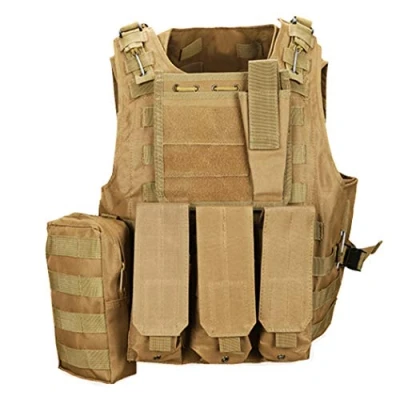 Imagen de QHIU Chaleco Tácticos Militar Combate Camo Protección Molle para Airsoft Paintball Caza CS SWAT Juego de guerra Deportes al aire libre con Herramienta bolsillo