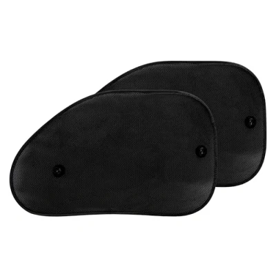 Imagen de +PWR Car Parts 2 Cortinillas Laterales Triple Capa Negras Microperforadas Plegables 65 x 38 cm. Protege el Interior del Coche de los Rayos Sol. 100% poliéster