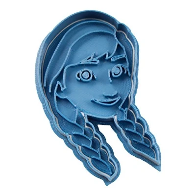 Imagen de Cuticuter Frozen Anna Cortador de Galletas, Plástico, Azul, 8x7x1.5 cm