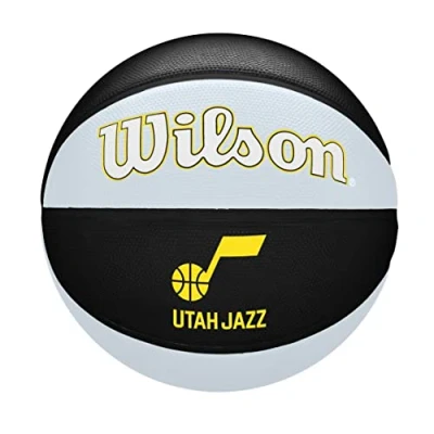 Imagen de Wilson Pelota de baloncesto, NBA Team Tribute, Utah Jazz, Exterior e interior, Tamaño: 7, Amarillo